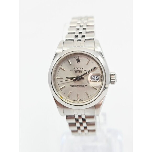 1987 Rolex Date 69160 Lady Stainless Steel Silver Dial with Jubilee Band Watch - Picture 2 of 14